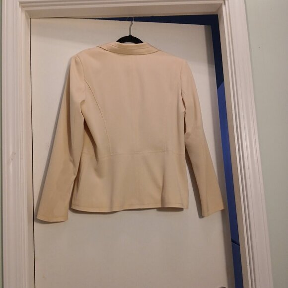 Russell Kemp Butter Yellow Soft & Stylish One Button Blazer Machine Wash&Dry Sz8 - Picture 4 of 10